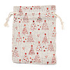 Christmas Theme Cotton Fabric Cloth Bag ABAG-H104-B02-2