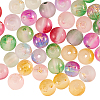 400Pcs 10 Colors Frosted Spray Painted Glass Beads Strands GLAA-CJ0001-39-4