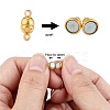 Brass Magnetic Clasps with Loops X-KK-D331-G-NF-4