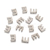 Tarnish Resistant 304 Stainless Steel Letter Charms STAS-O072-E-2