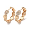 Brass Micro Pave Cubic Zirconia Hoop Earrings EJEW-M238-69KCG-1