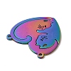 Ion Plating(IP) 304 Stainless Steel Split Pendants STAS-H212-16MC-2