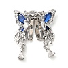 Brass Micro Pave Cubic Zirconia Slide Charms KK-G503-37P-02-1