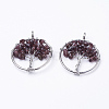 Natural Garnet Pendants G-E419-09P-1