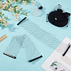 Vintage Polyester Rhinestone Mesh Face Veils for Women AJEW-WH0348-705-4