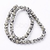 Natural Dalmatian Jasper Stone Bead Strands G-R193-14-6mm-2