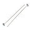Brass Micro Pave Cubic Zirconia Stud Earring Findings CU-CBA4618-01P-06-2