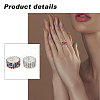 8Pcs 8 Style Rhinestone Tennis Chains Stretch Rings Set for Women RJEW-FI0001-02-3