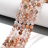 Natural Black Gold Rutilated Quartz Beads Strands G-N342-21C-01-1