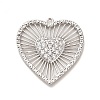 Rack Plating Brass Micro Pave Clear Cubic Zirconia Pendants X-KK-L210-010P-1