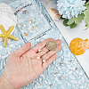 6 Pairs Natural Pearl Round Stud Earrings Findings KK-BBC0011-16-3