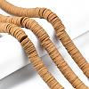 Flat Round Handmade Polymer Clay Beads CLAY-R067-12mm-37-5