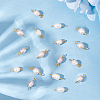 30Pcs 3 Colors Natural Freshwater Pearl Connector Charms PALLOY-AB00059-4