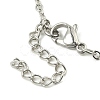 Tarnish Resistant 304 Stainless Steel Cable Chain Macrame Pouch Empty Stone Holder for Pendant Necklaces Making NJEW-TA00118-02-3