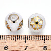 Christmas Opaque Glass Beads EGLA-R113-01C-3