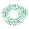 Opaque Solid Color Electroplate Glass Beads Strands EGLA-A039-P2mm-A20-3
