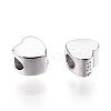 Rhodium Plated 925 Sterling Silver Beads STER-T004-75P-2
