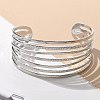 Electrophoresis Iron Cuff Bangles for Women BJEW-M057-05P-4
