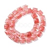 Cherry Quartz Glass Beads Strands G-F839-A29-01-5