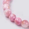 Natural Jade Beaded Stretch Bracelet BJEW-P214-27-6mm-2