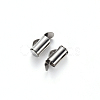 Tarnish Resistant 304 Stainless Steel Slide On End Clasp Tubes STAS-S115-01A-P-2