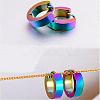 Brass Huggie Hoop Earrings EJEW-EE0002-252A-2