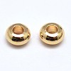 Brass Flat Round Spacer Beads X-KK-M085-19G-NR-2