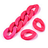 Opaque Spray Painted Acrylic Linking Rings OACR-R249-03B-1