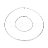 Tarnish Resistant 304 Stainless Steel Chain Necklaces & Bracelets Sets SJEW-E334-01B-P-1