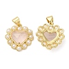 Natural Rose Quartz Pendants G-E599-05G-A08-2