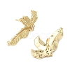 Brass Micro Pave Clear Cubic Zirconia Stud Earring Findings KK-Z106-02G-04-2