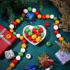 200Pcs 4 Colors Painted Natural Wood Beads WOOD-SZ0001-06-8