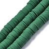 Flat Round Handmade Polymer Clay Beads CLAY-R067-10mm-46-1