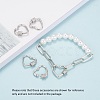 Brass Micro Pave Clear Cubic Zirconia Screw Carabiner Lock Charms ZIRC-E164-07P-7