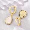 Brass Micro Pave Cubic Zirconia Hoop Dangle Earrings KK-CBA8324-11G-02-2