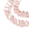Electroplate Transparent Glass Beads Strands EGLA-Q139-01A-A08-3