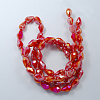Electroplate Glass Beads Strands X-EGLA-R007-11x8mm-2-2