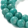 Natural Gemstone Amazonite Round Beads Strands G-O017-8mm-08C-6