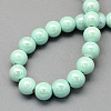 Glazed Porcelain Round Beads PORC-S489-6mm-02-2
