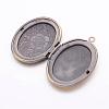 Brass Locket Pendants X-ECF133-2AB-2