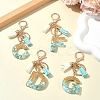 Transparent Epoxy Resin Pendant Keychains KEYC-FS00022-22-9