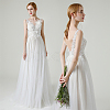 Flower Multi-Layer Polyester & Sequin Embroidery Appliques PATC-WH0010-35-7