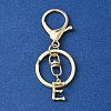 Alloy Initial Letter Charm Keychains KEYC-YW00006-05-1