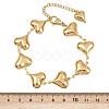 304 Stainless Steel Heart Link Chain Bracelets for Valentine's Day Gift BJEW-D359-17A-G-4