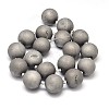 Round Electroplated Natural Druzy Geode Quartz Crystal Beads Strands G-A143B-20mm-04-2