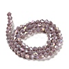 Opaque Solid Color Electroplate Glass Beads Strands X1-GLAA-F029-P4mm-A13-2