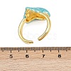 Brass Enamel Adjustable Cuff Rings for Women RJEW-G357-01O-5