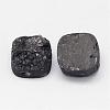 Electroplated Natural Druzy Quartz Crystal Beads G-G888-05D-2