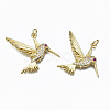 Brass Micro Pave Cubic Zirconia Pendants ZIRC-N039-147B-NF-3