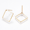Brass Stud Earring Findings KK-T037-07KC-NF-2